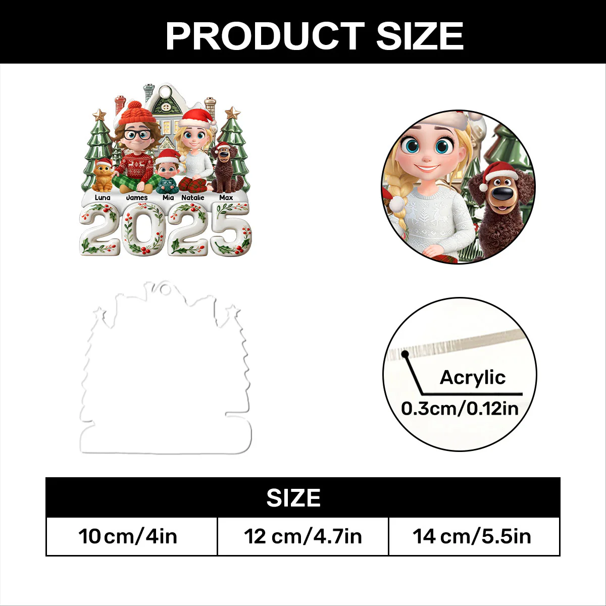 2025 Happy House - Personalized 1-Layer Acrylic Ornament - Image 7