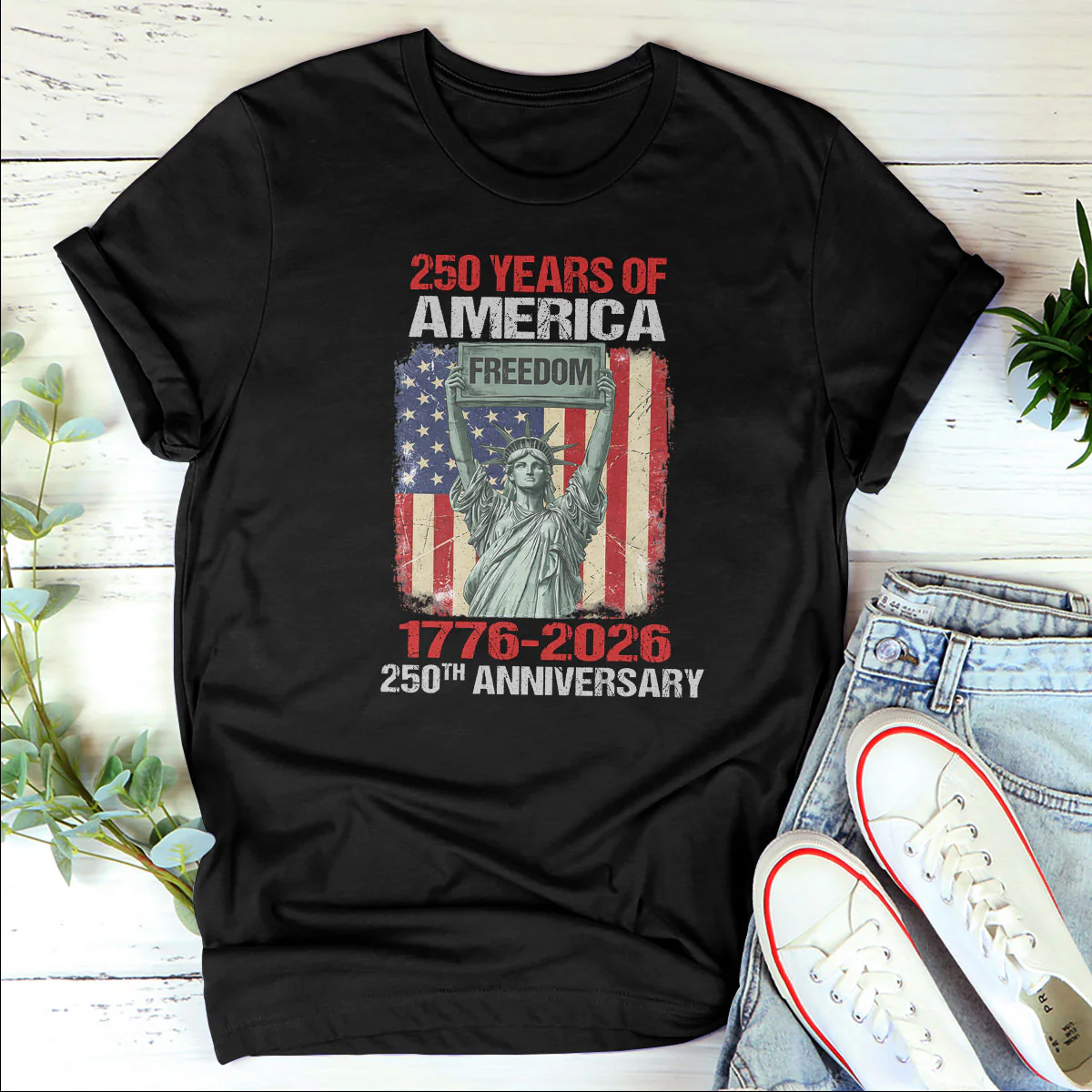 250 Years Of Freedom - Personalized 2D Unisex T-shirt - Image 3