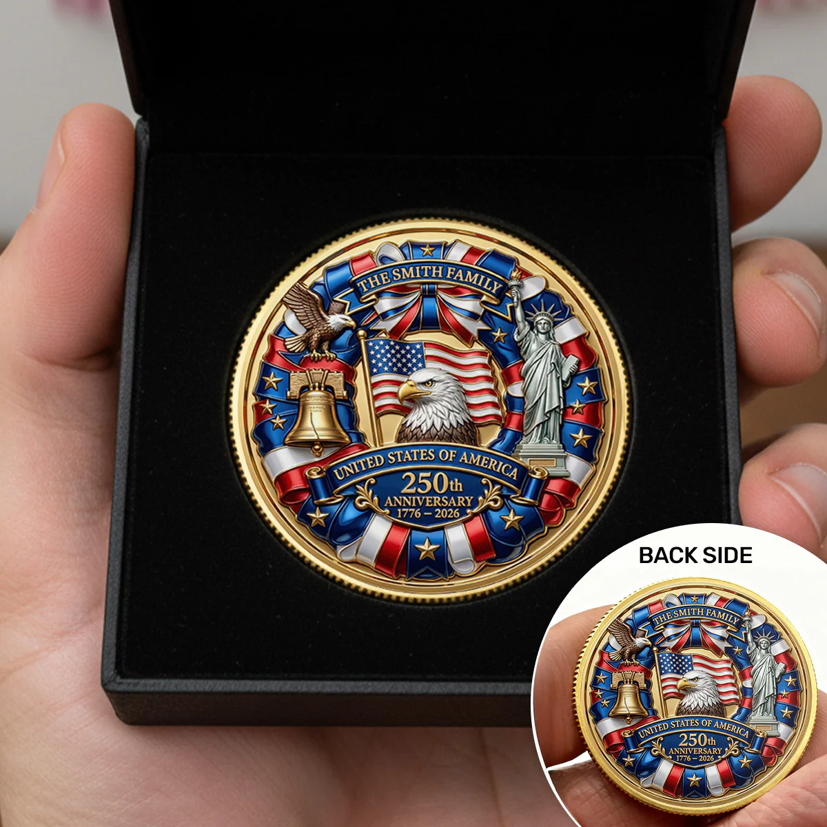 250th Anniversary Gifts For Family - Personalized Commemorative Coin