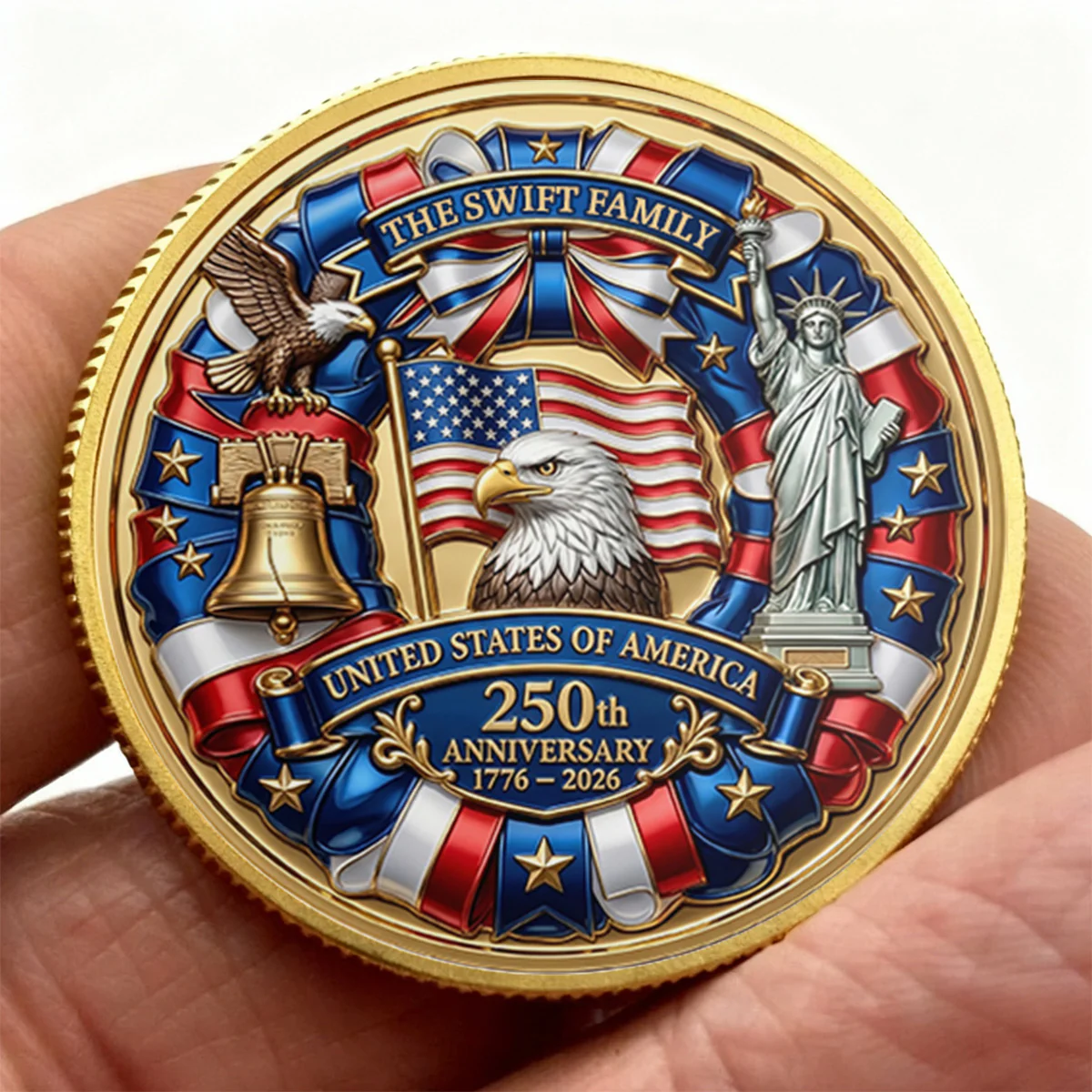 250th Anniversary Gifts For Family - Personalized Commemorative Coin - Image 4