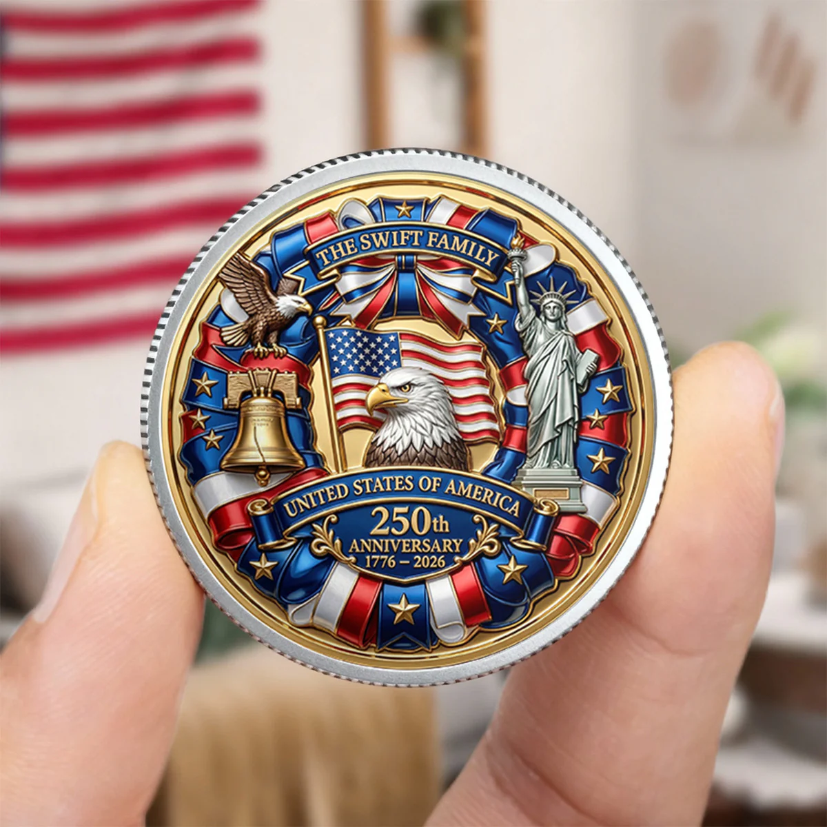 250th Anniversary Gifts For Family - Personalized Commemorative Coin - Image 6