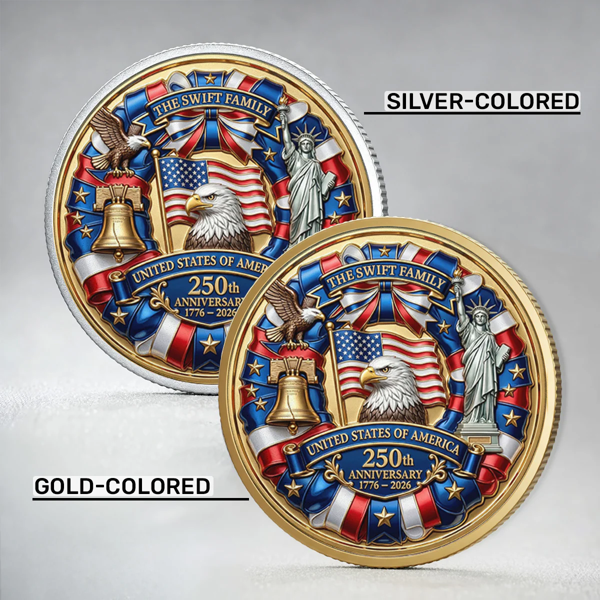250th Anniversary Gifts For Family - Personalized Commemorative Coin - Image 7