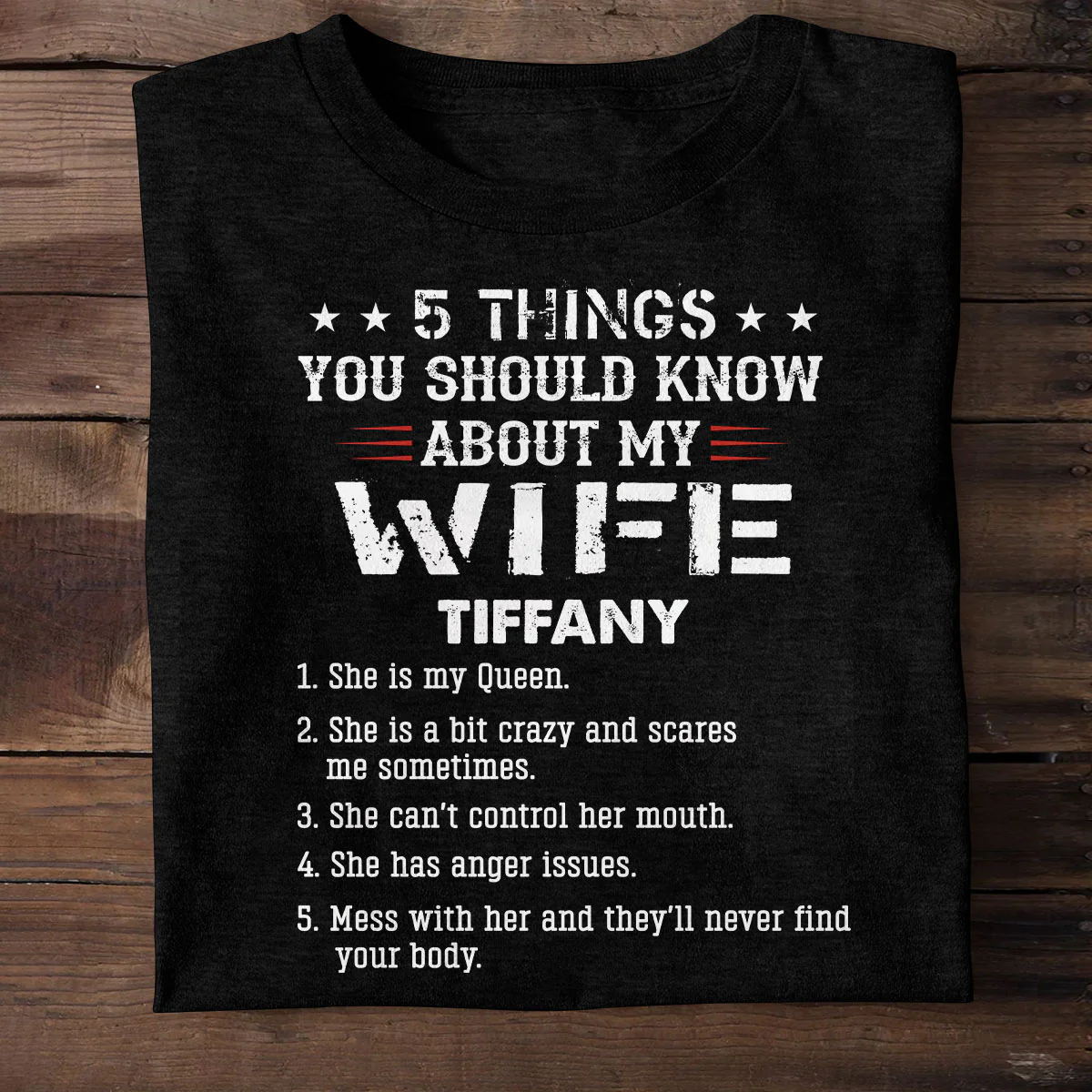 5 Things You Should Know About My Wife/My Husband - Personalized 2D Unisex T-shirt