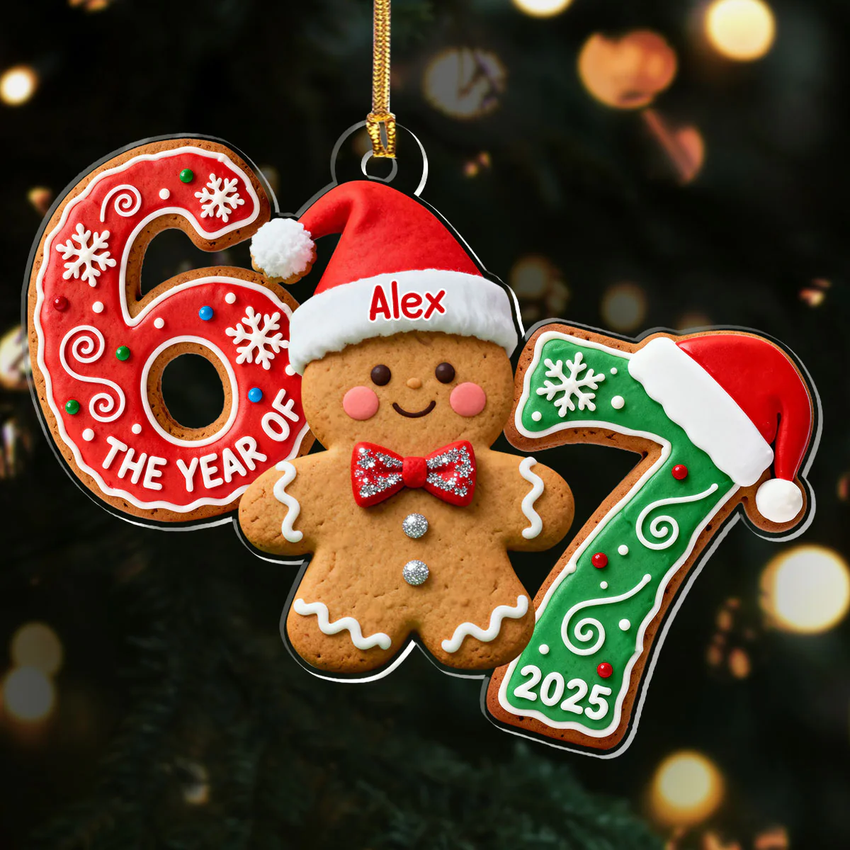 67 Six Seven Gingerbread For Kids - Personalized 1-Layer Acrylic Ornament