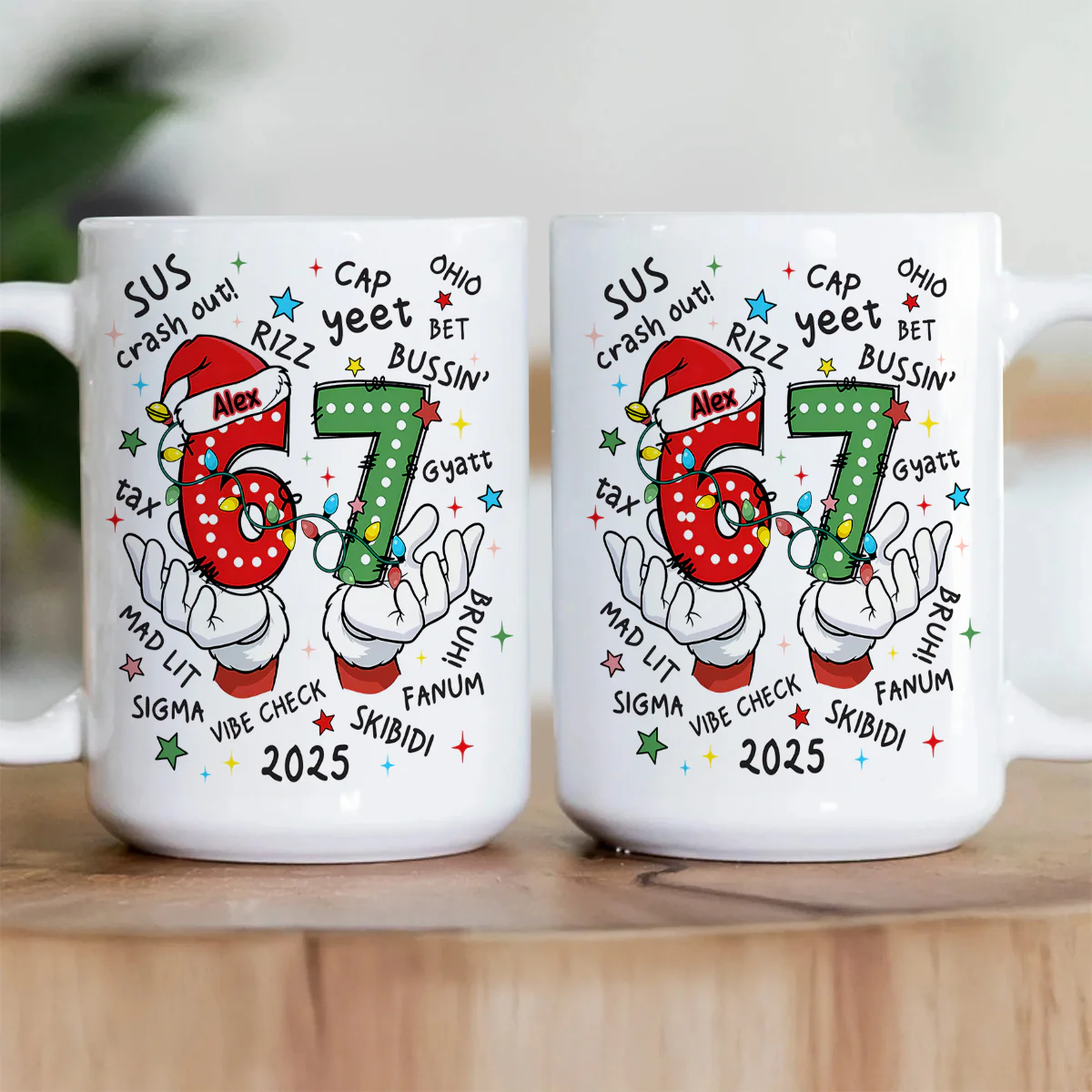 67 Six Seven - Personalized Ceramic Coffee Mug - Image 3