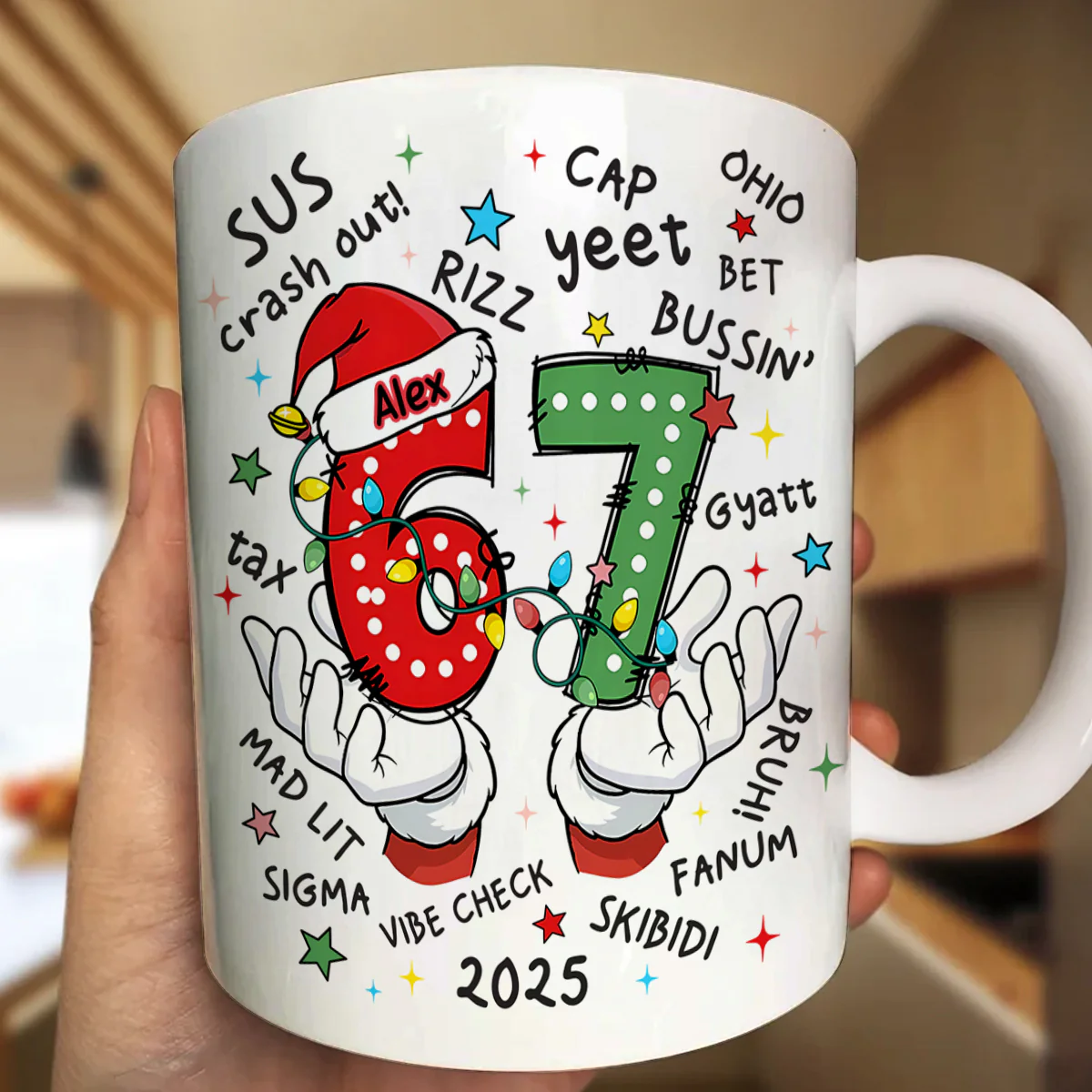 67 Six Seven - Personalized Ceramic Coffee Mug - Image 6