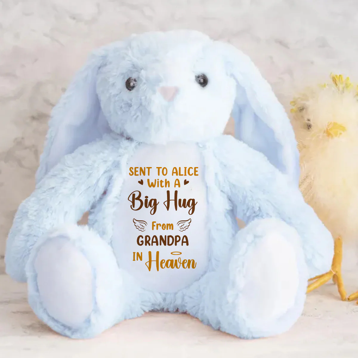 A Big Hug From Heaven - Personalized Stuffed Bunny - Image 4