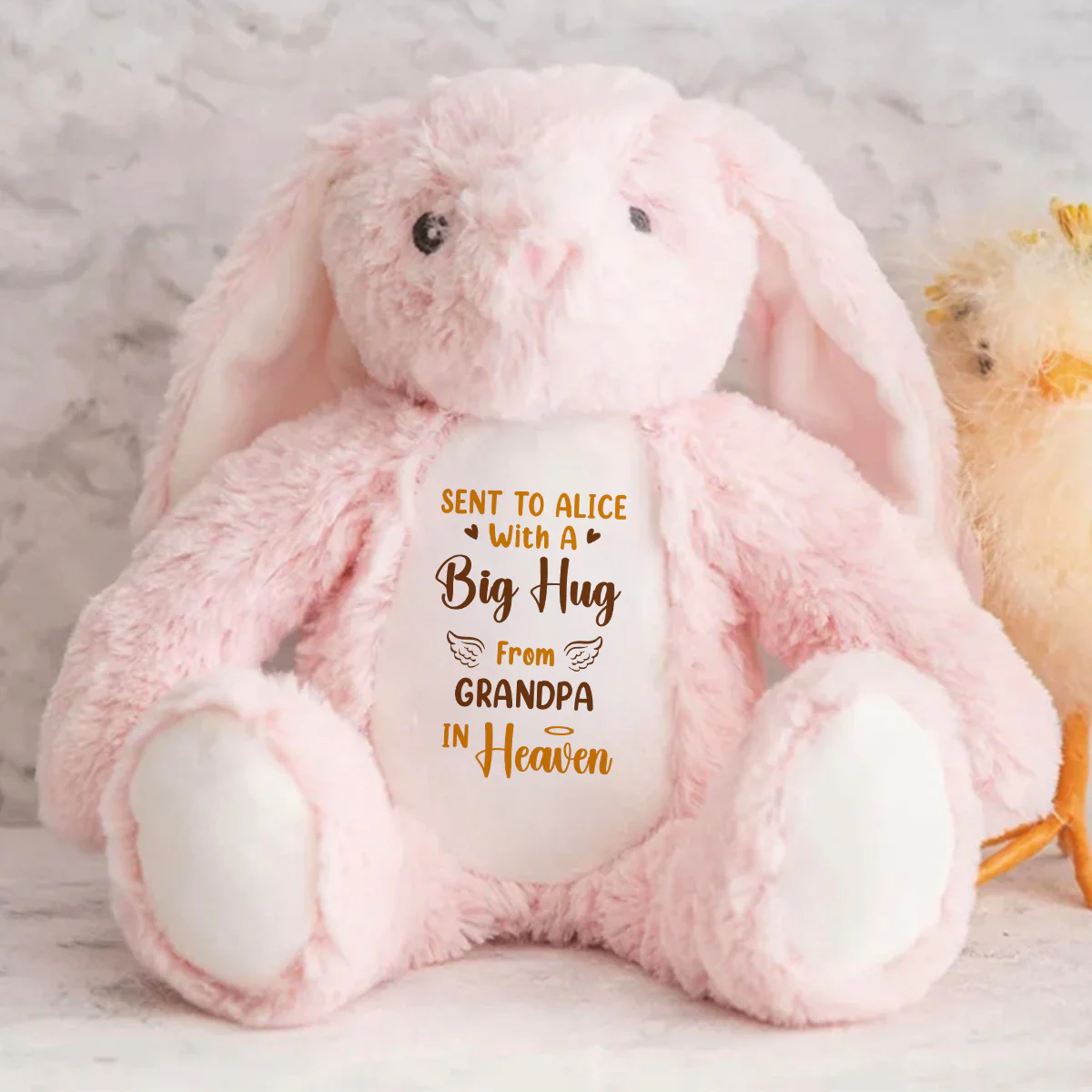 A Big Hug From Heaven - Personalized Stuffed Bunny - Image 7