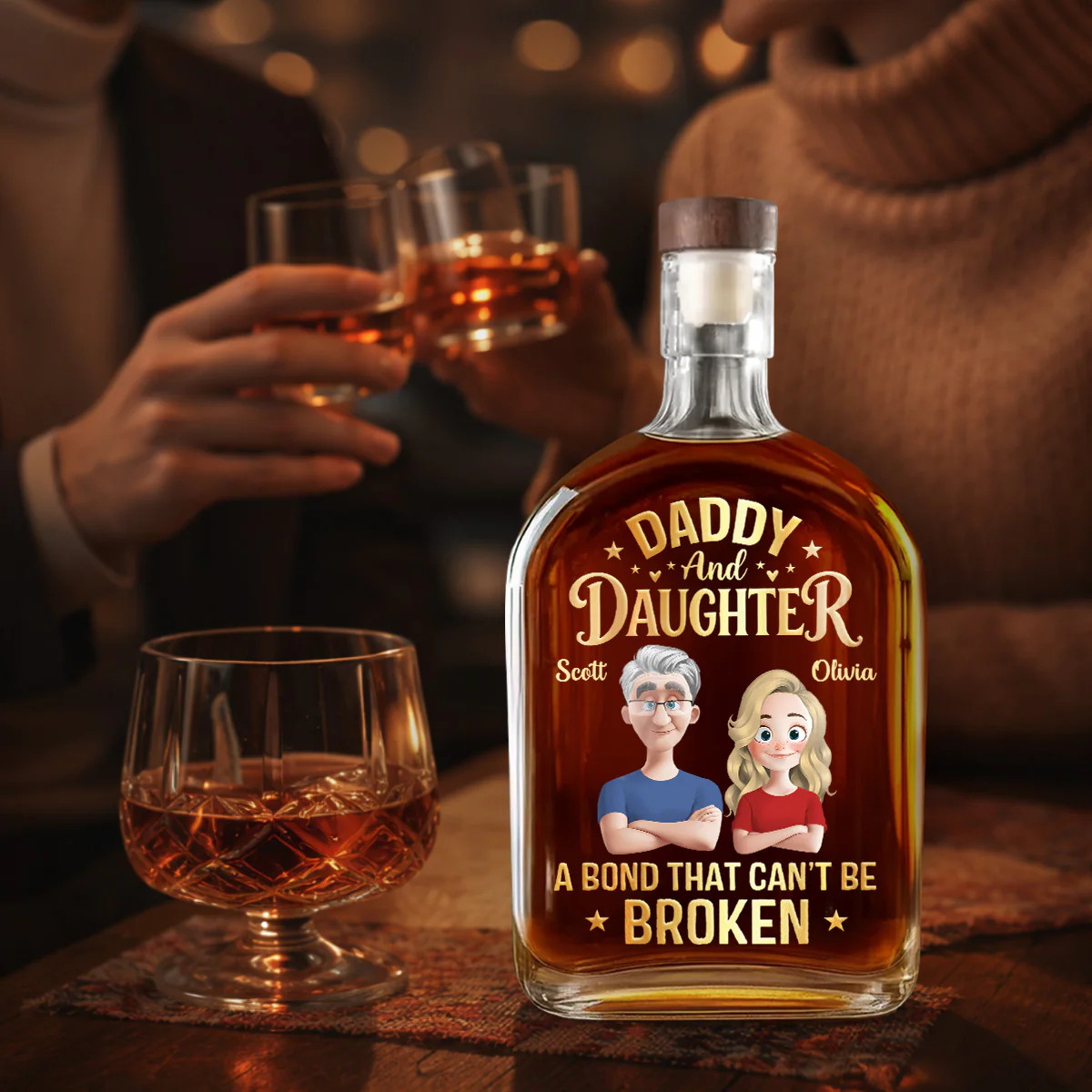 A Bond That Can’t Be Broken - Personalized Whiskey Bottle - Image 4