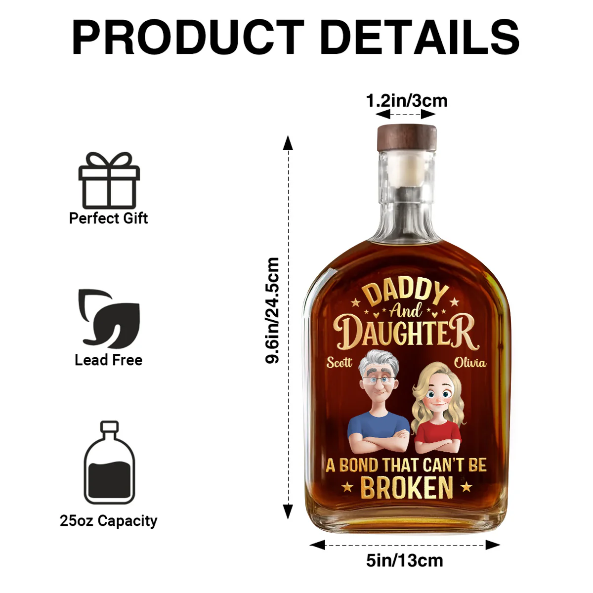 A Bond That Can’t Be Broken - Personalized Whiskey Bottle - Image 8