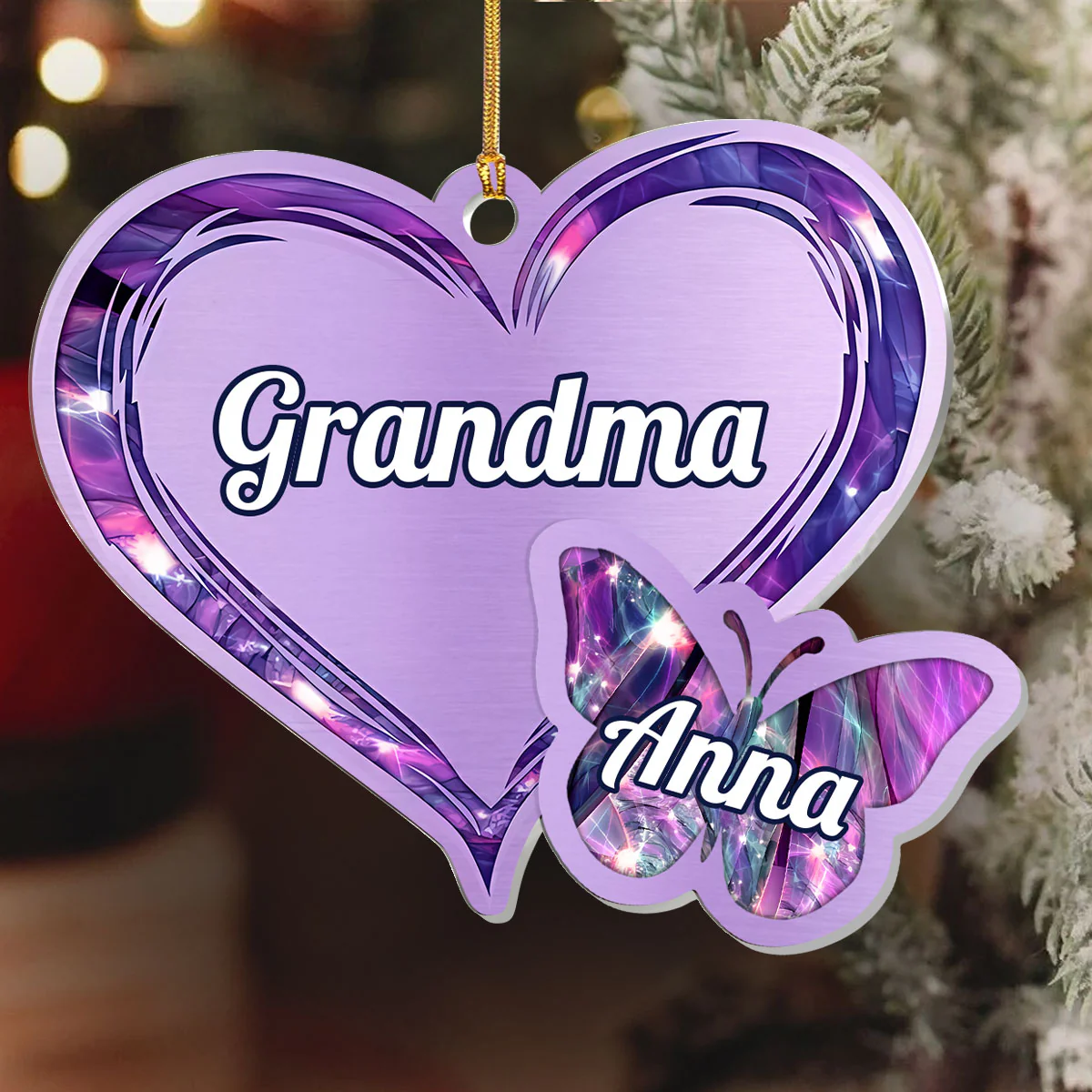 A Butterfly In My Heart - Personalized 1-Layer Acrylic Ornament - Image 6