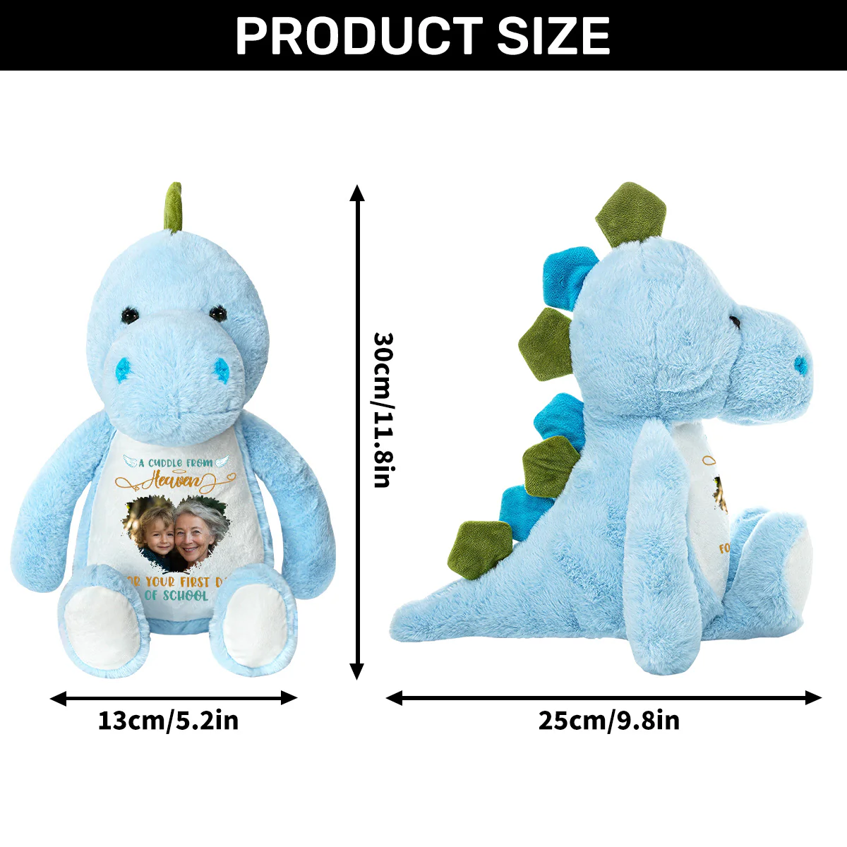 A Cuddle From Heaven For Your First Day Of School - Personalized Stuffed Dinosaur - Image 5