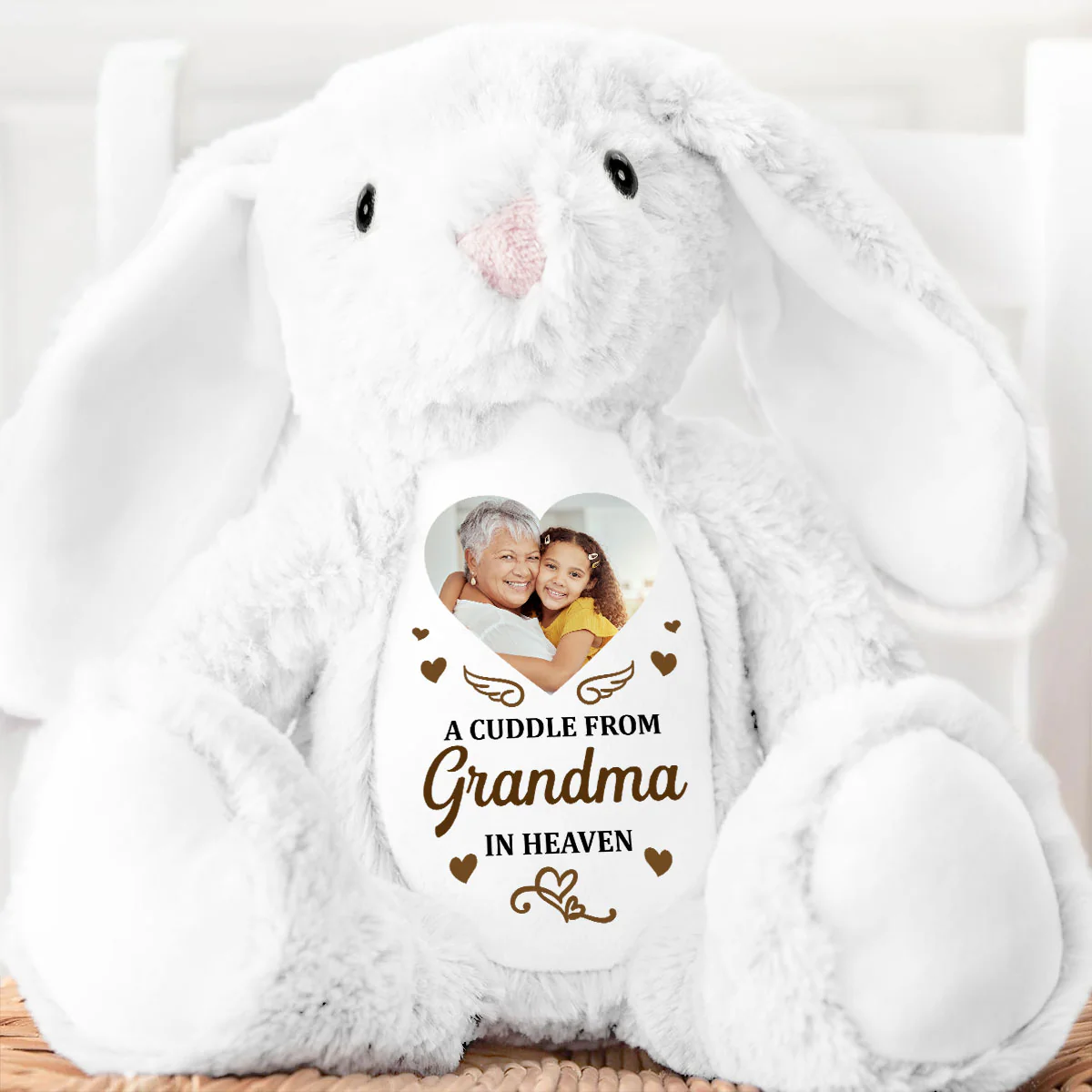 A Cuddle From Heaven - Personalized Stuffed Bunny