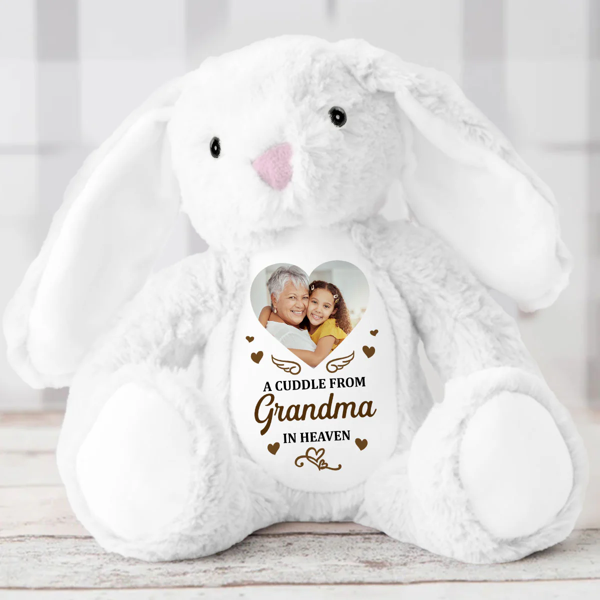 A Cuddle From Heaven - Personalized Stuffed Bunny - Image 5