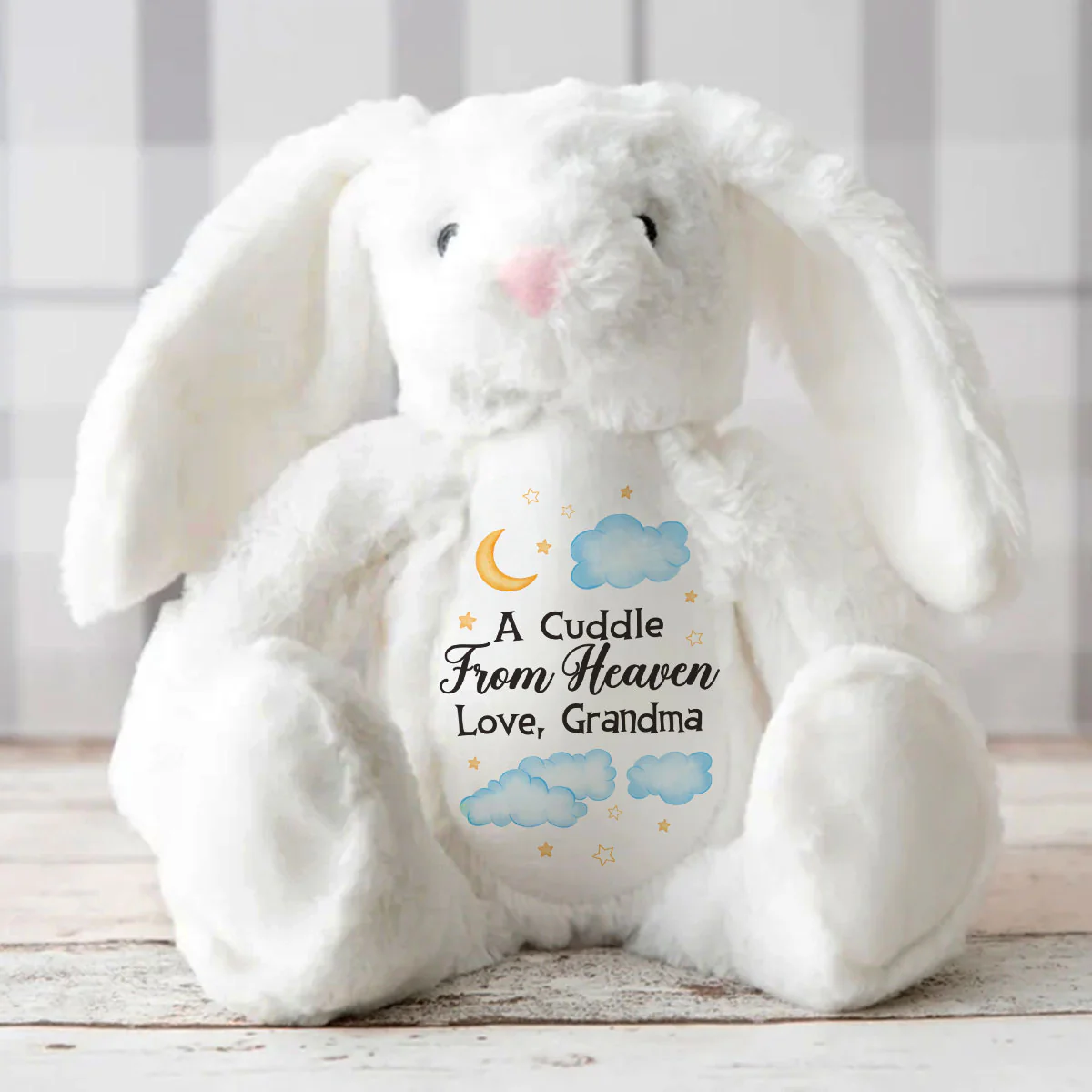 A Cuddle From Heaven When You Need It Most - Personalized Stuffed Bunny - Image 3