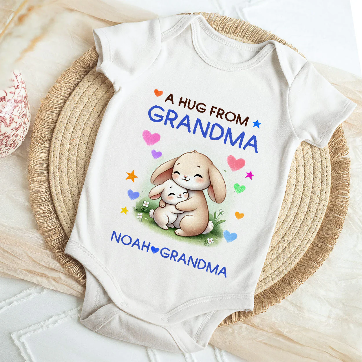 A Hug From Grandma - Personalized Baby Onesie - Image 4