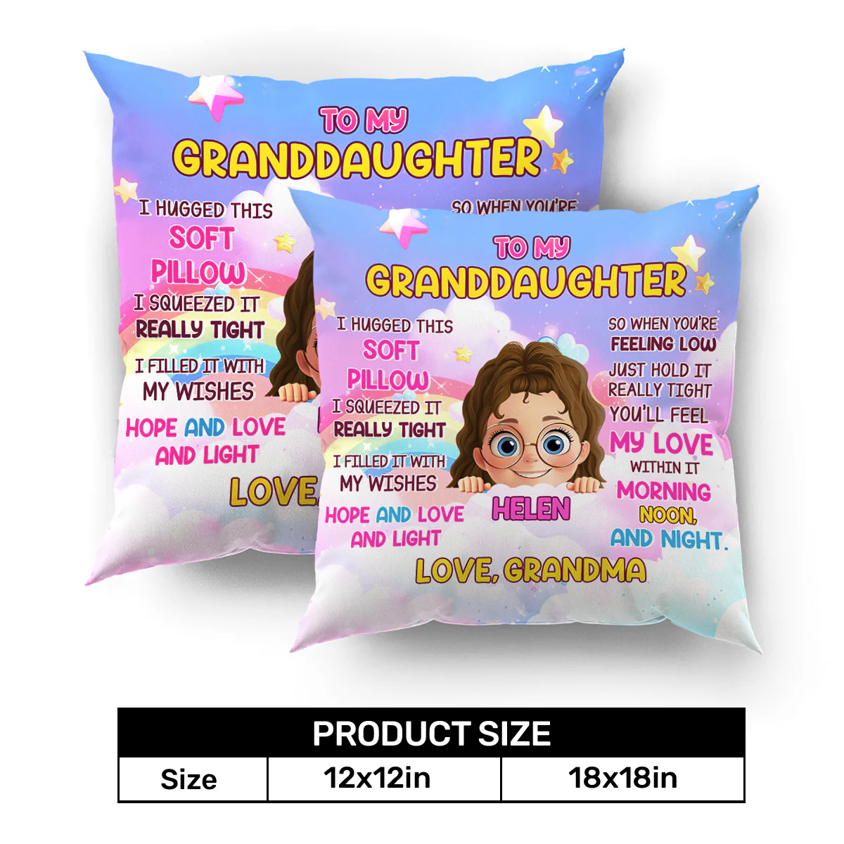 A Hug From Grandma - Personalized Crystal Velvet Pillow - Image 8