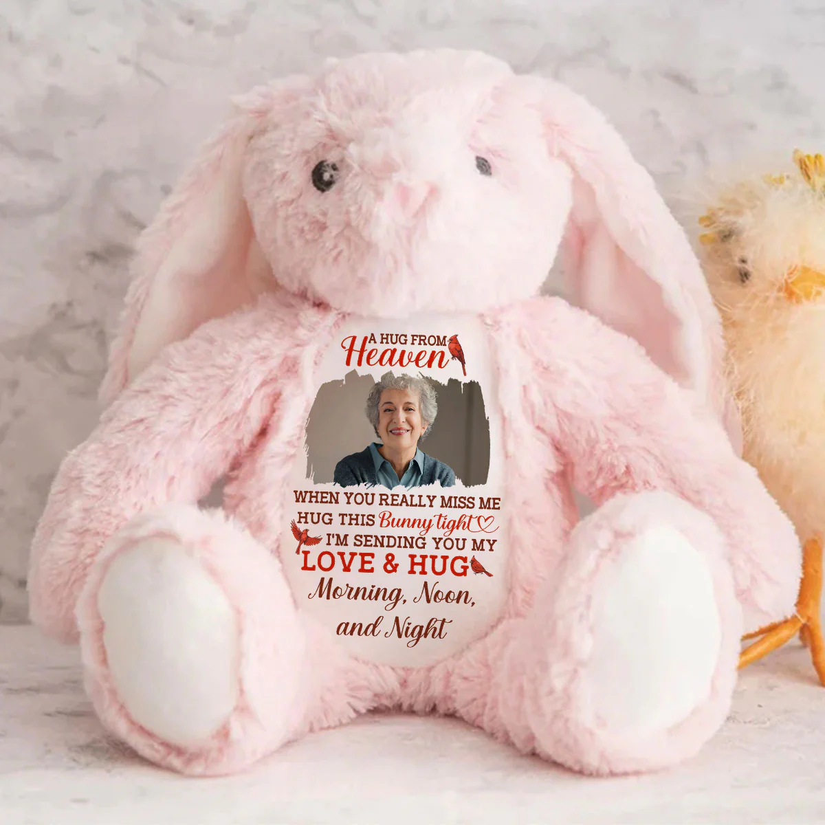 A Hug From Heaven I'm Always With You - Personalized Stuffed Bunny - Image 7