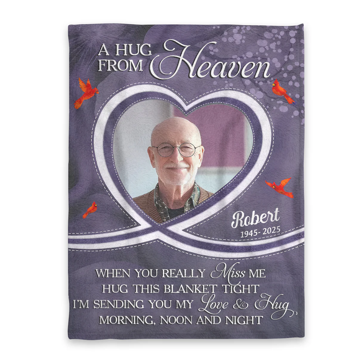 A Hug From Heaven - Personalized Fleece Blanket - Image 3