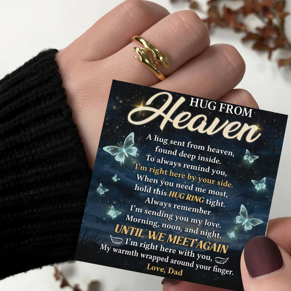A Hug From Heaven - Personalized Hug Ring - Image 4