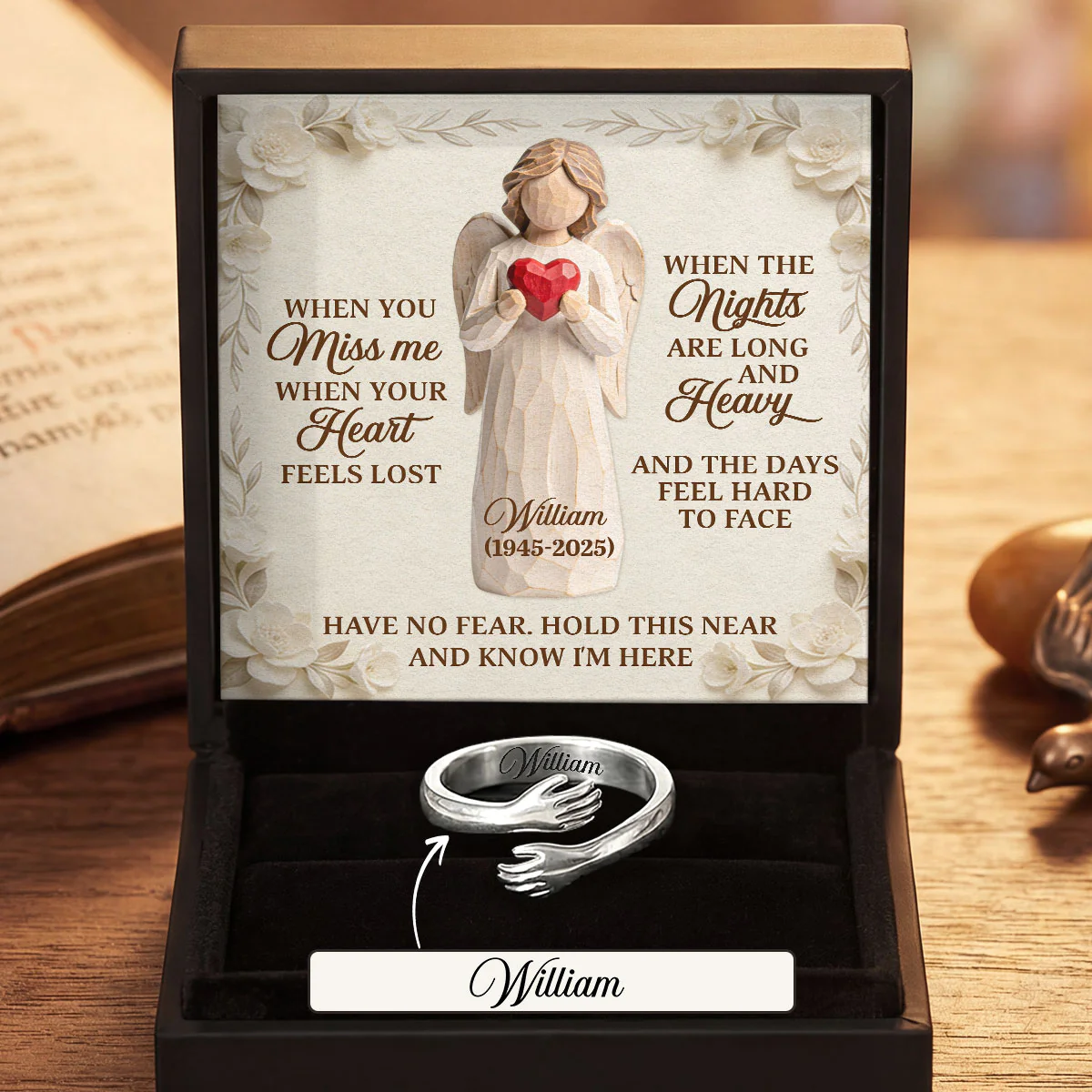 A Hug From Heaven - Personalized Hug Ring