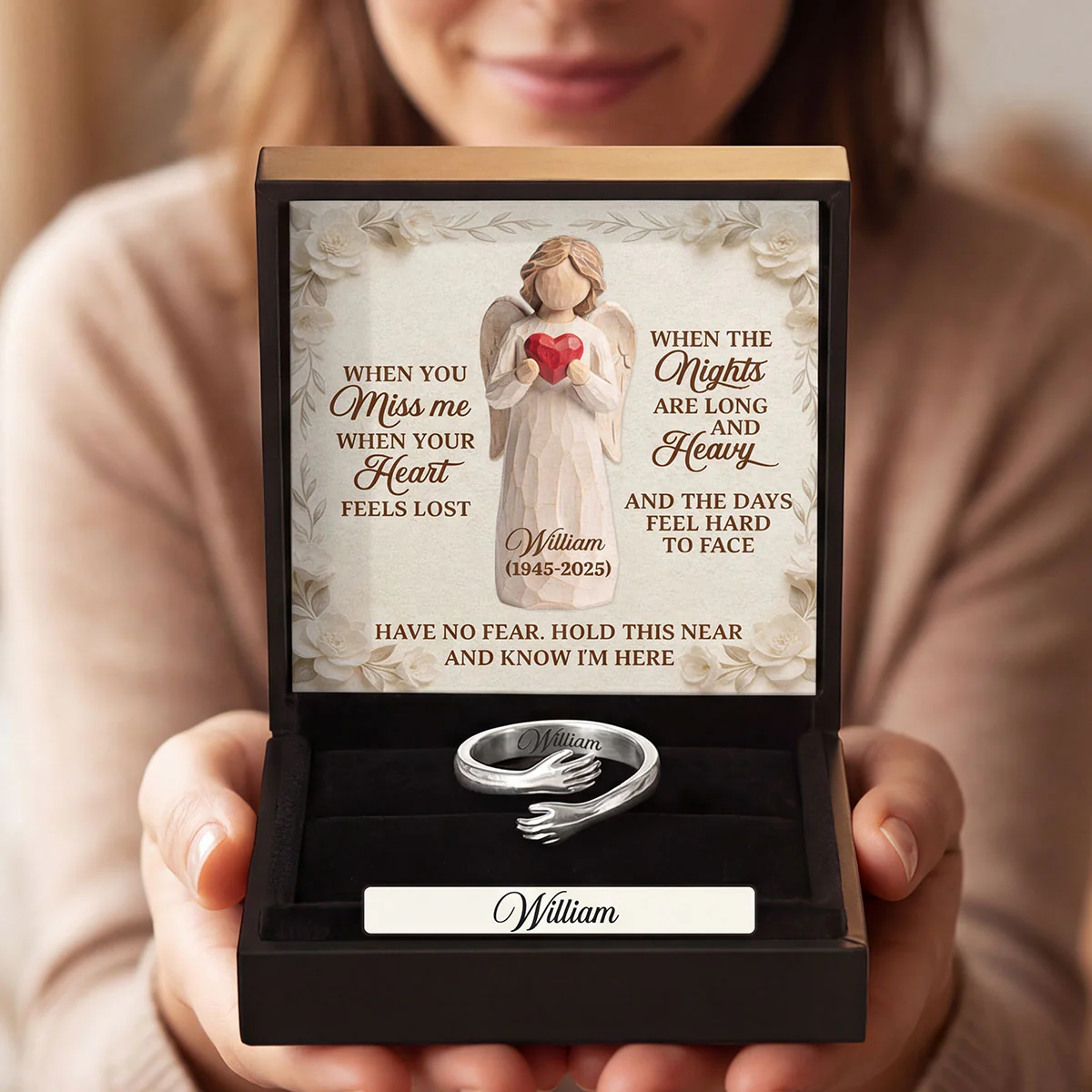 A Hug From Heaven - Personalized Hug Ring - Image 2