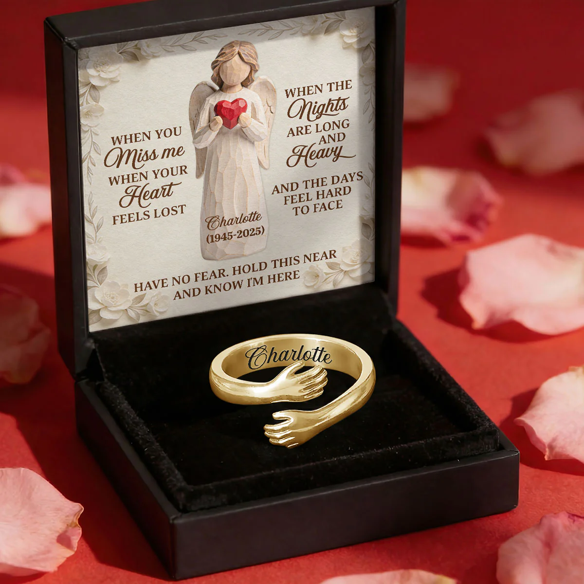 A Hug From Heaven - Personalized Hug Ring - Image 3