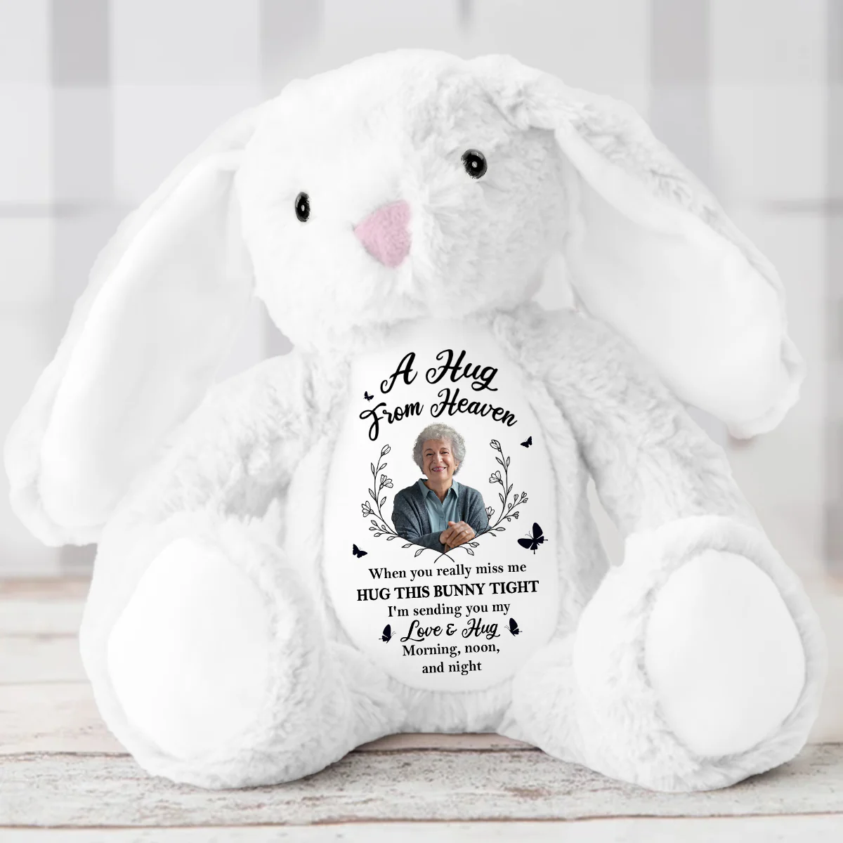 A Hug From Heaven - Personalized Stuffed Bunny - Image 5