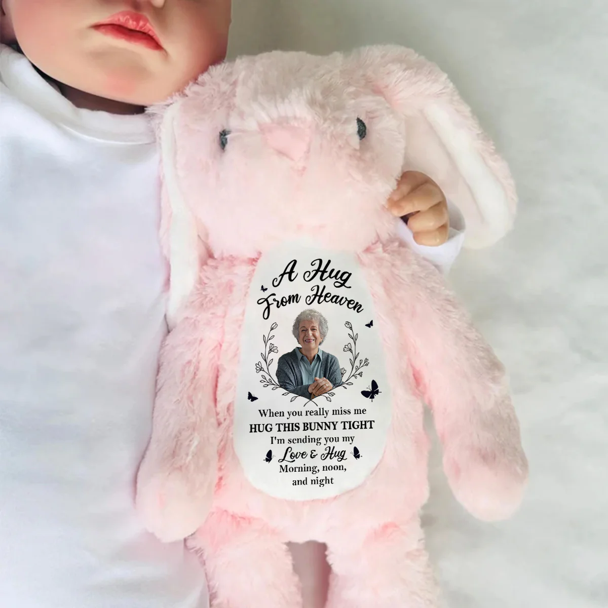 A Hug From Heaven - Personalized Stuffed Bunny - Image 6