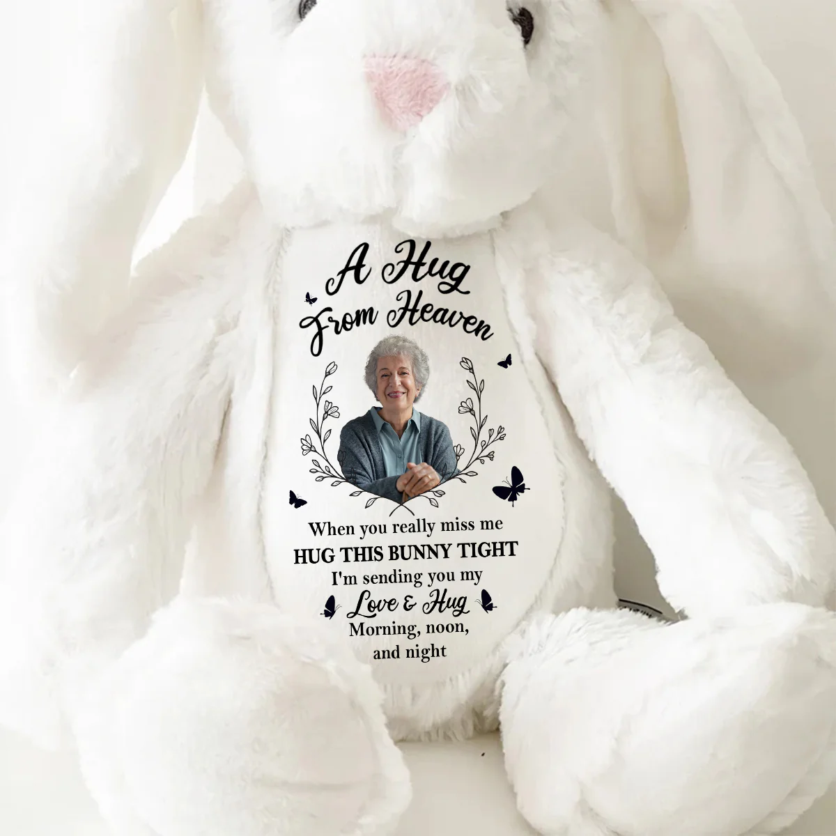 A Hug From Heaven - Personalized Stuffed Bunny - Image 9