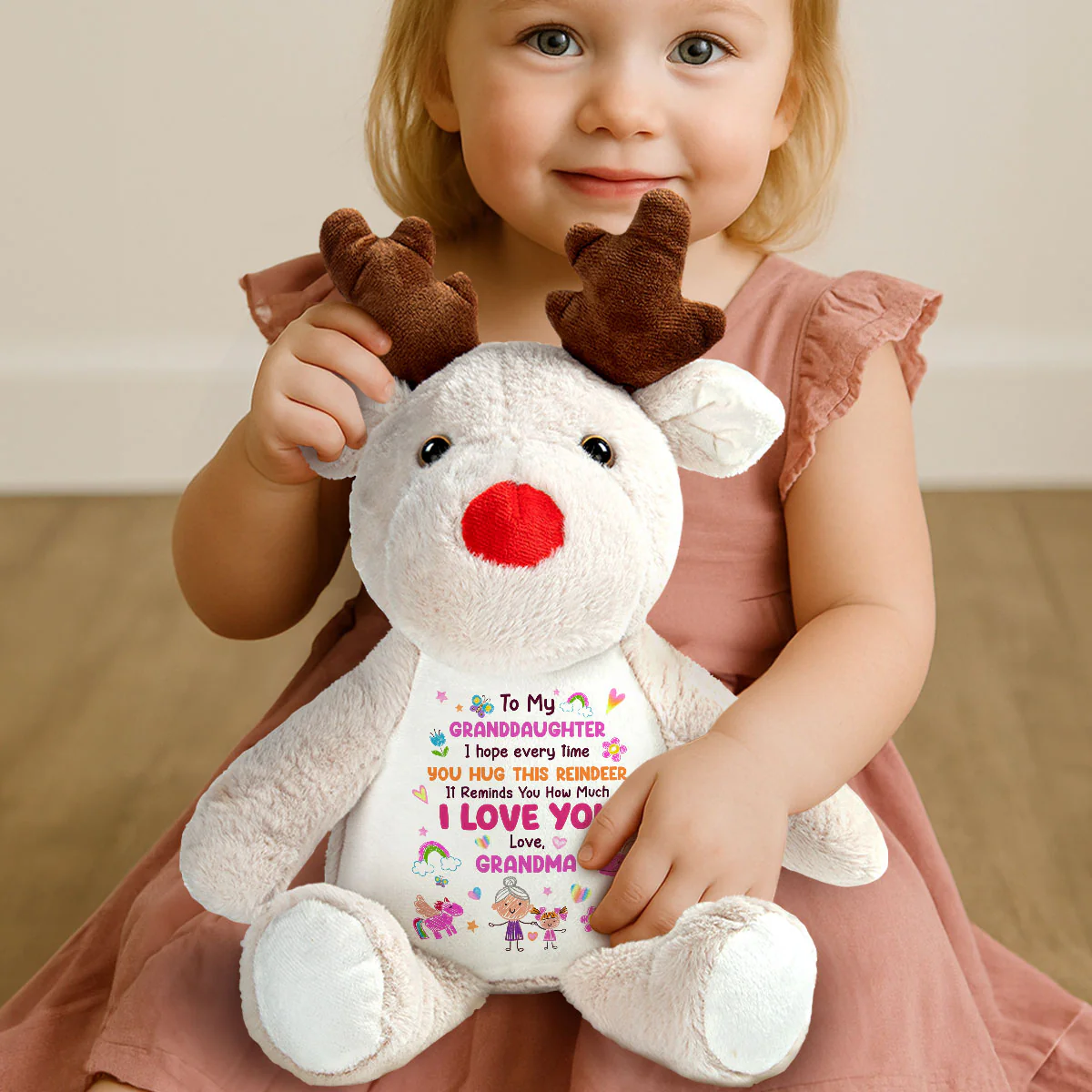 A Hug You Can Keep - Personalized Stuffed Reindeer - Image 3