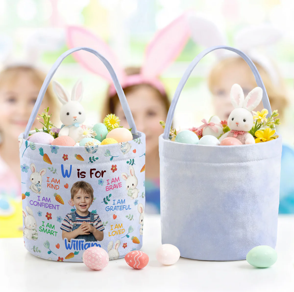 A Is For Amanda - Personalized Easter Basket - Image 3