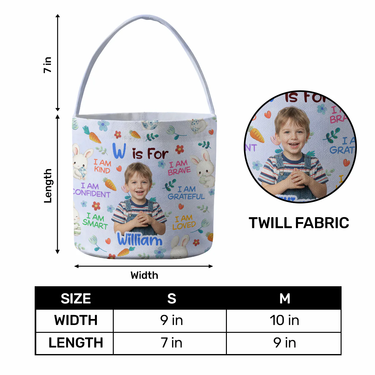 A Is For Amanda - Personalized Easter Basket - Image 5
