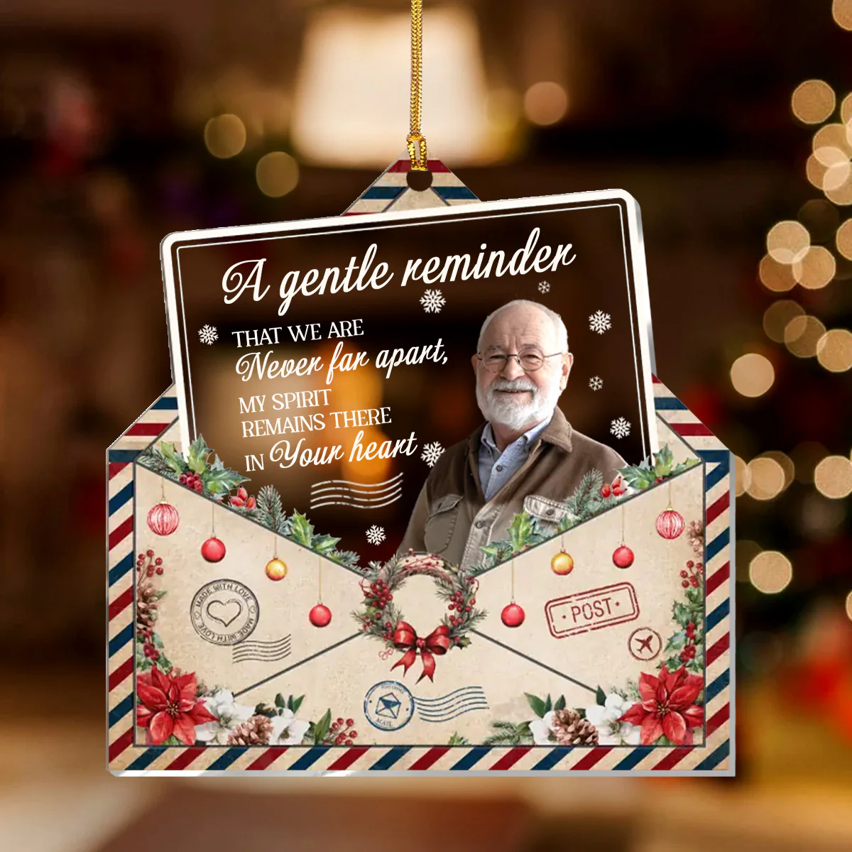 A Letter From Heaven - Personalized 1-Layer Acrylic Ornament - Image 2
