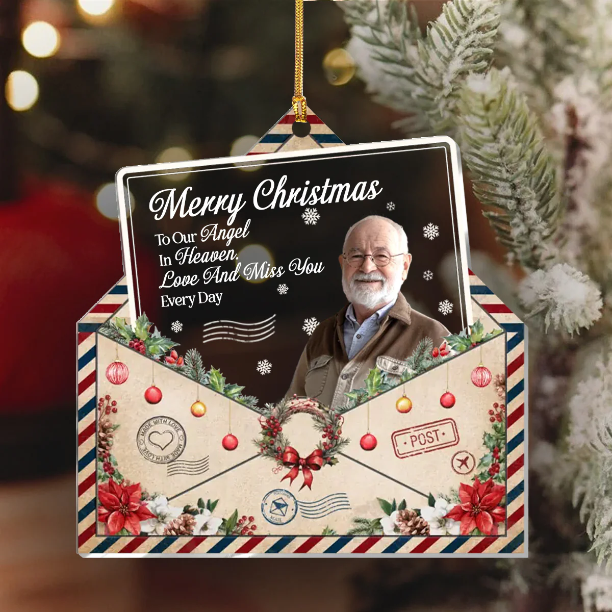 A Letter From Heaven - Personalized 1-Layer Acrylic Ornament - Image 6