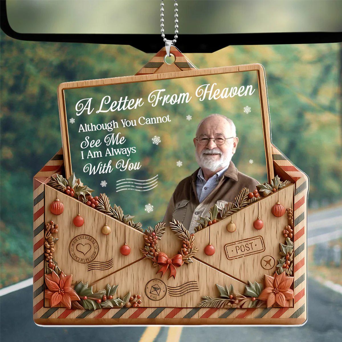A Letter From Heaven - Personalized Car Acrylic Hanging Ornament - Image 2