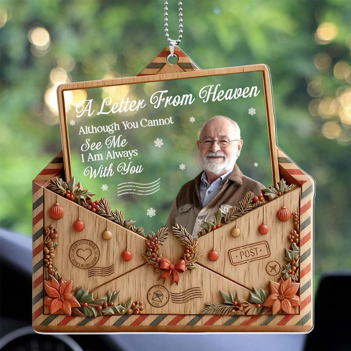 A Letter From Heaven - Personalized Car Acrylic Hanging Ornament - Image 3