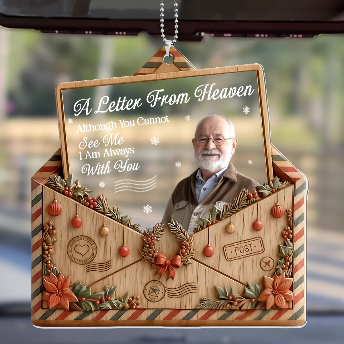A Letter From Heaven - Personalized Car Acrylic Hanging Ornament - Image 4
