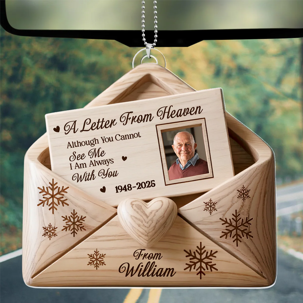 A Letter From Heaven - Personalized Car Acrylic Hanging Ornament - Image 2