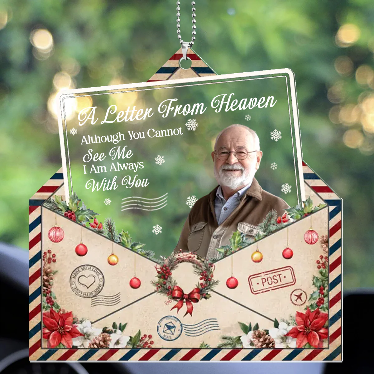 A Letter From Heaven - Personalized Car Acrylic Hanging Ornament - Image 3