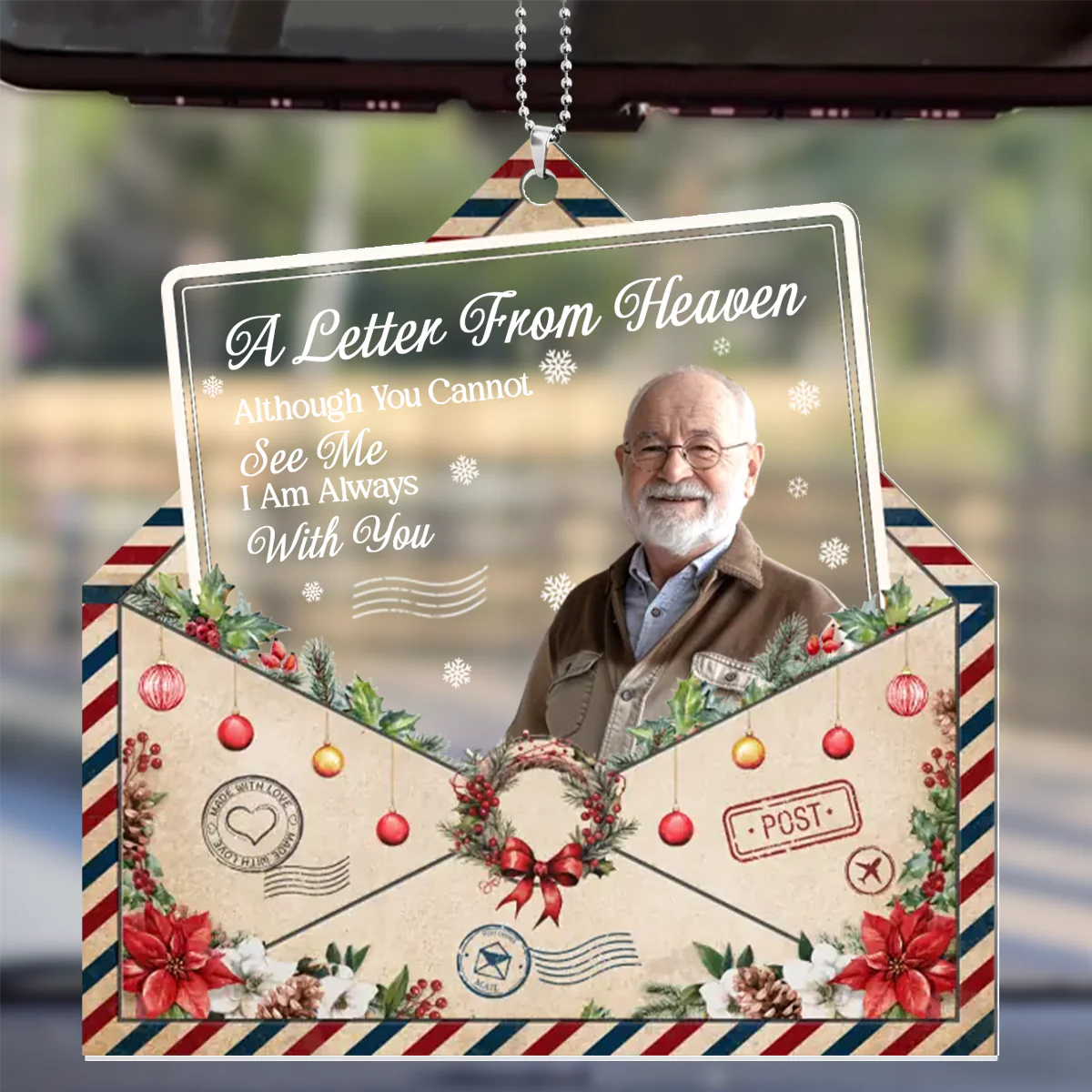A Letter From Heaven - Personalized Car Acrylic Hanging Ornament - Image 4