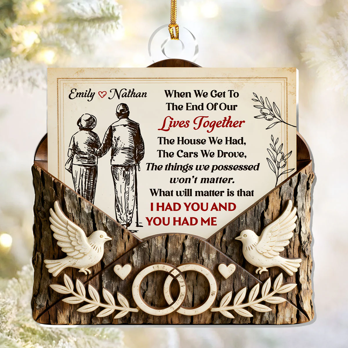 A Lifetime Of Love The Wooden Letter Keepsake - Personalized 1-Layer Acrylic Ornament