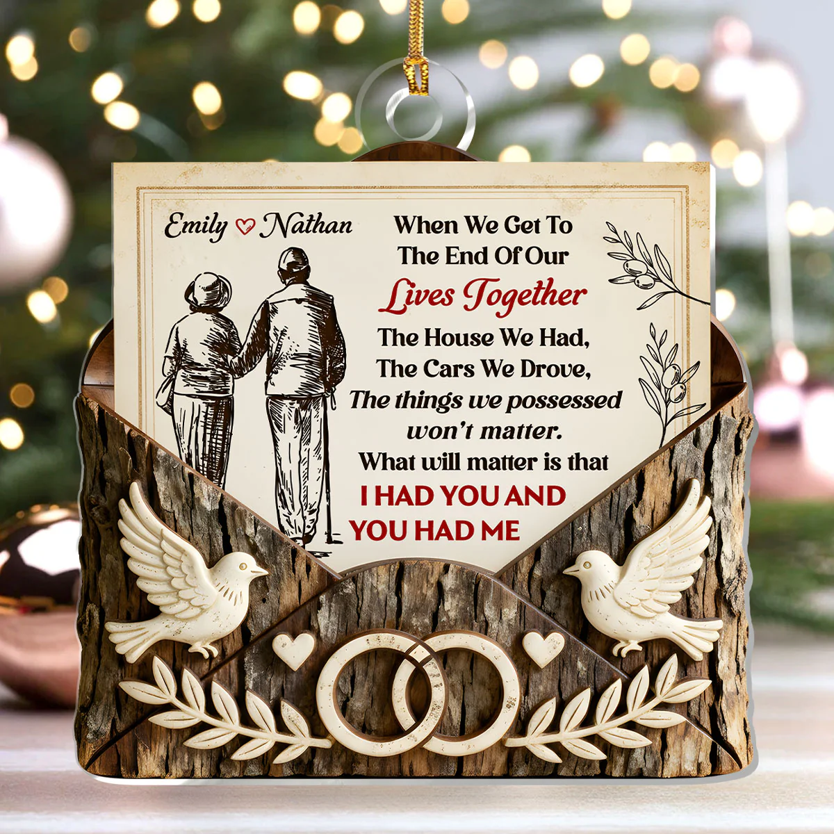 A Lifetime Of Love The Wooden Letter Keepsake - Personalized 1-Layer Acrylic Ornament - Image 4