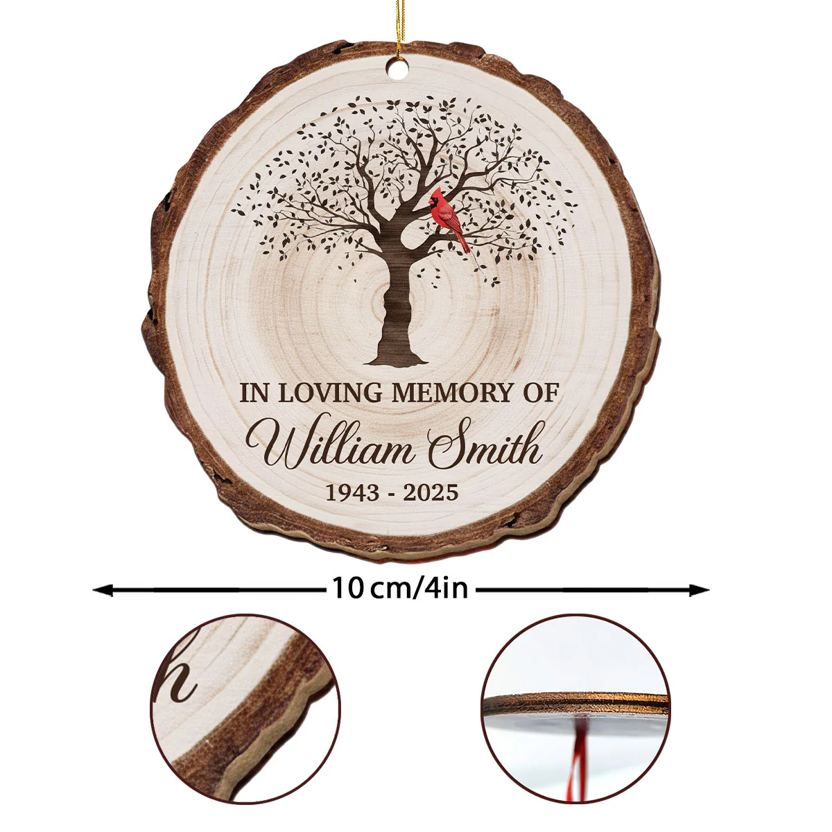 A Limb Has Fallen - Personalized Custom Shape Wood Ornament Cutout & Print - Image 5
