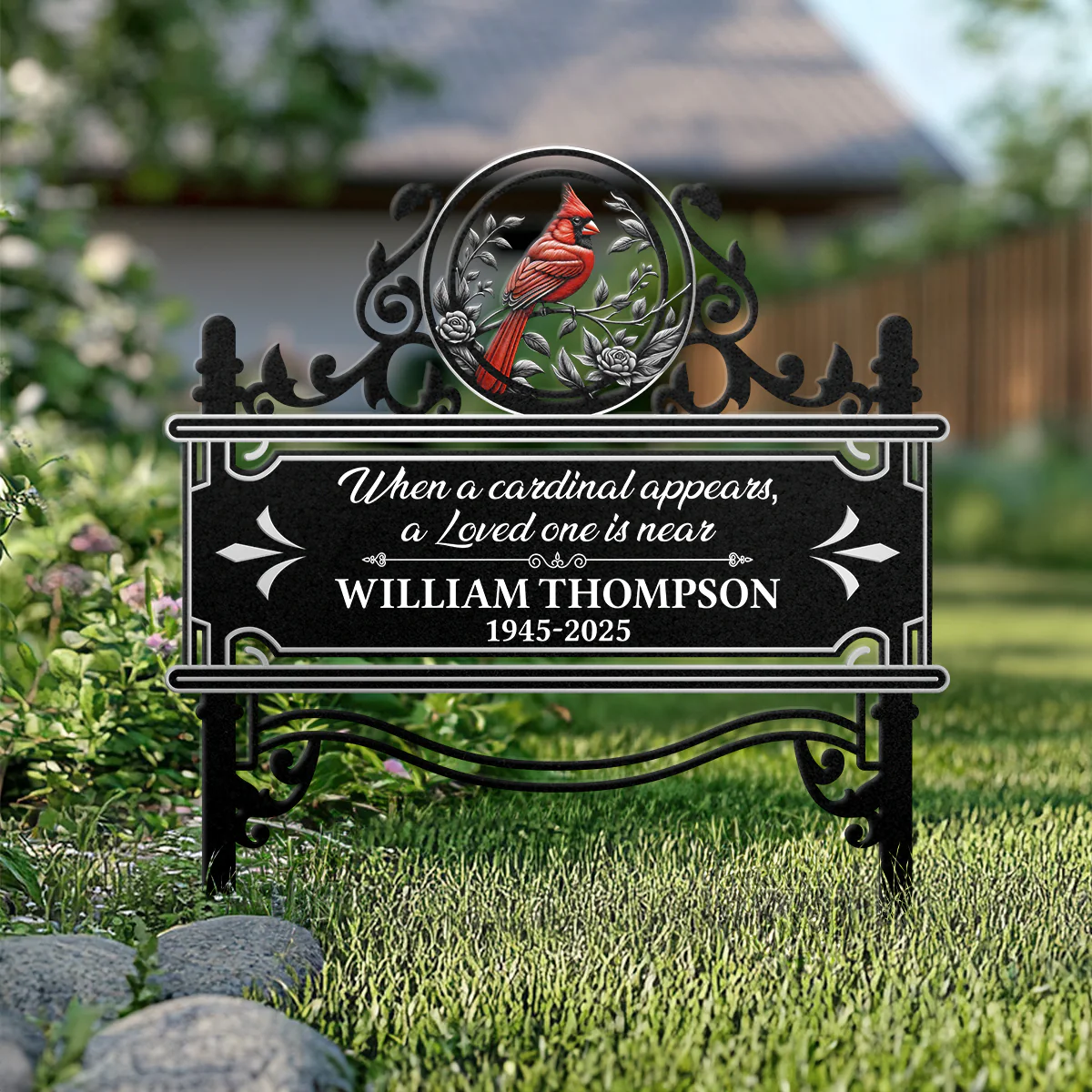 A Loved One Is Near - Personalized Metal Garden Stake - Image 3