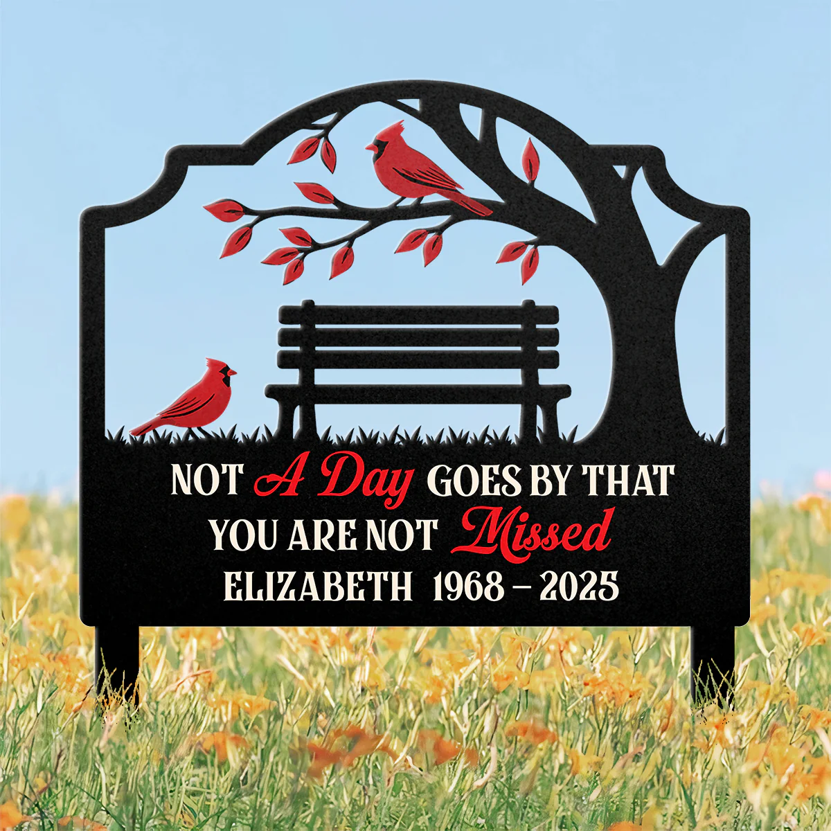 A Loved One Is Near - Personalized Metal Garden Stake - Image 4