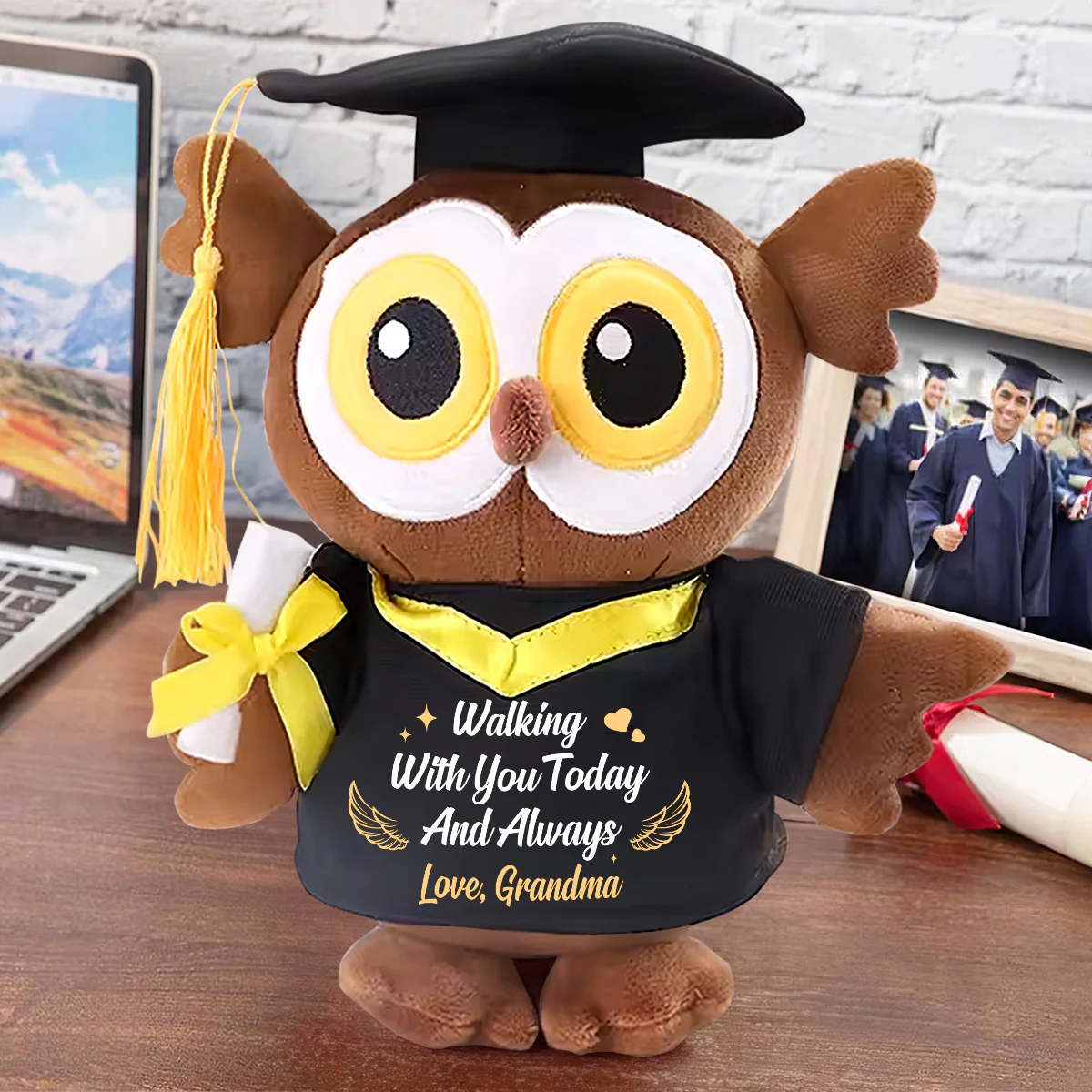 A Message From Heaven - Personalized Graduation Owl