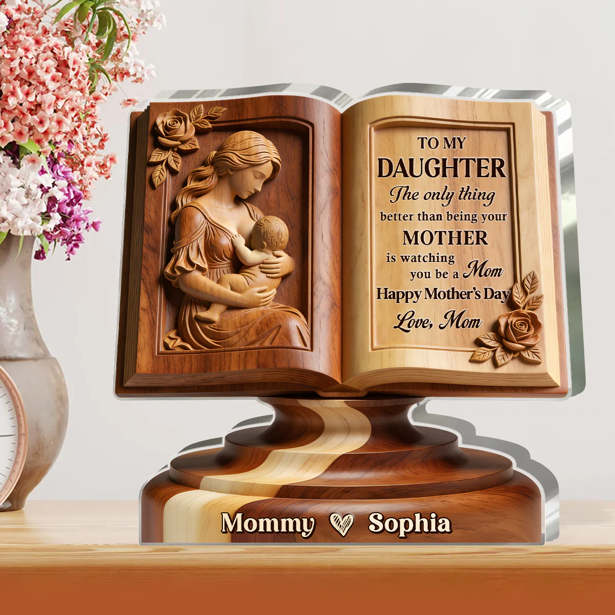 A Mother’s Greatest Joy - Personalized Custom Shaped Acrylic Plaque - Image 2