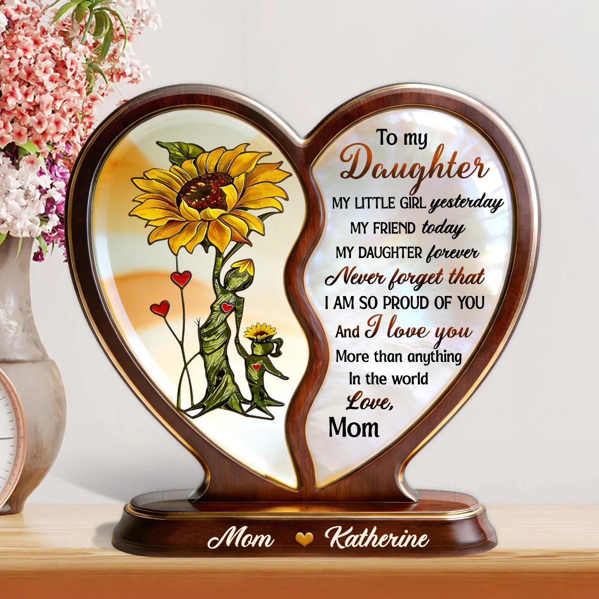 A Mother’s Heartfelt Message - Personalized Custom Shaped Acrylic Plaque - Image 3
