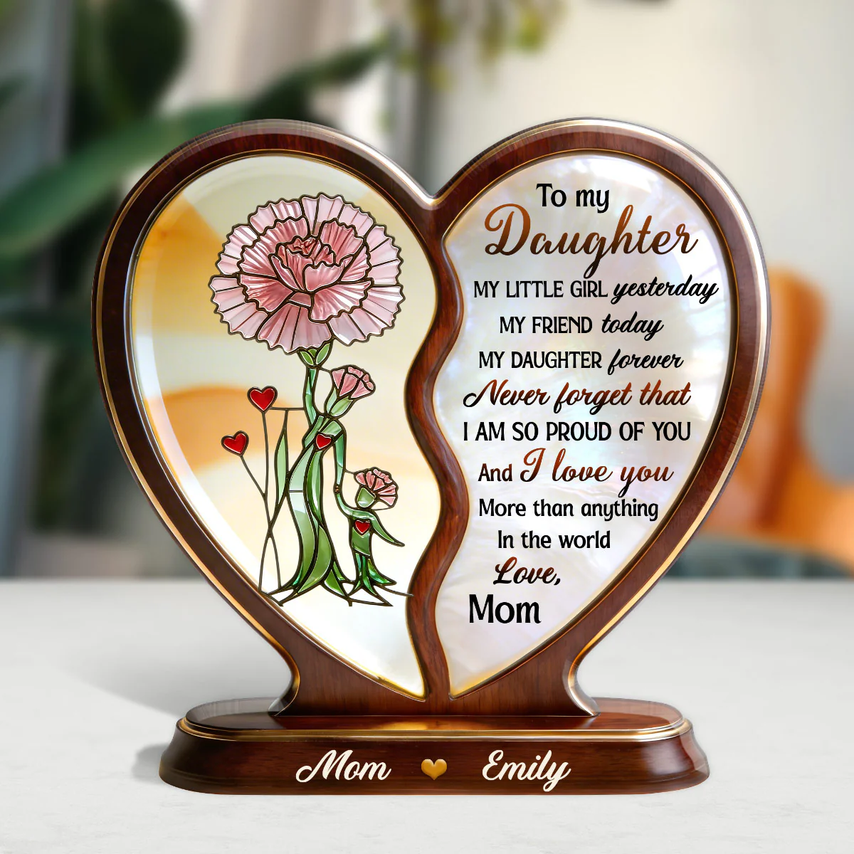 A Mother’s Heartfelt Message - Personalized Custom Shaped Acrylic Plaque - Image 4